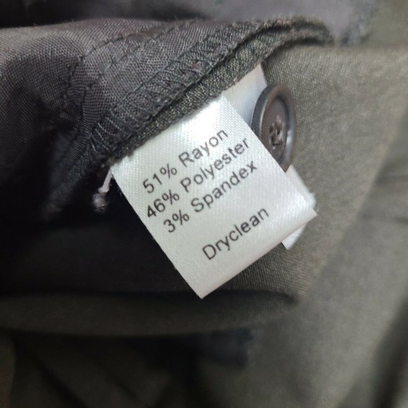 ANN TAYLOR LOFT Solid All Dark Green Marisa Pants Womens Size 4 - Picture 4 of 5